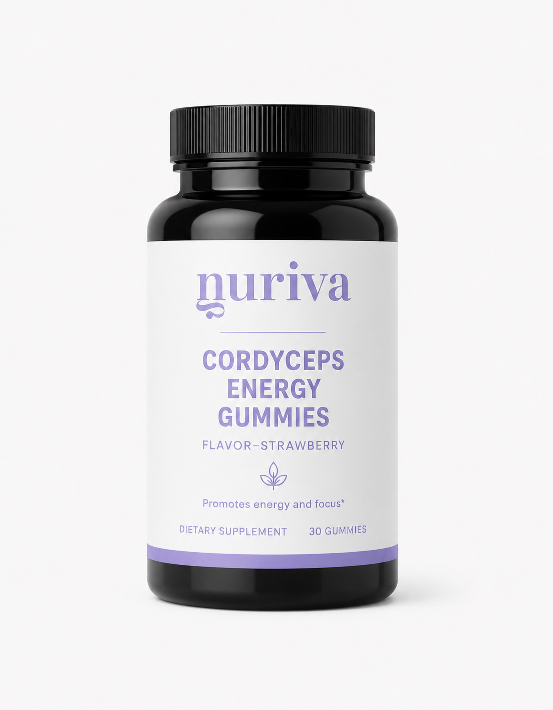 Nuriva Cordyceps Energy Gummies — Strawberry, 30 gummies