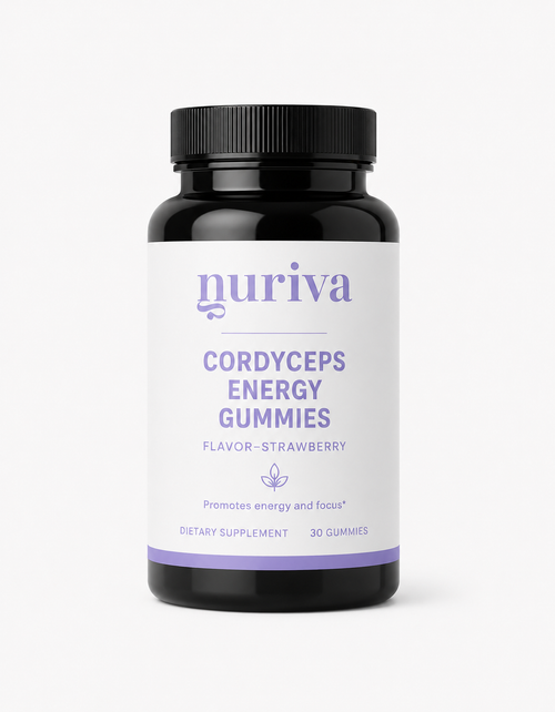 Nuriva Cordyceps Energy Gummies — Strawberry, 30 gummies